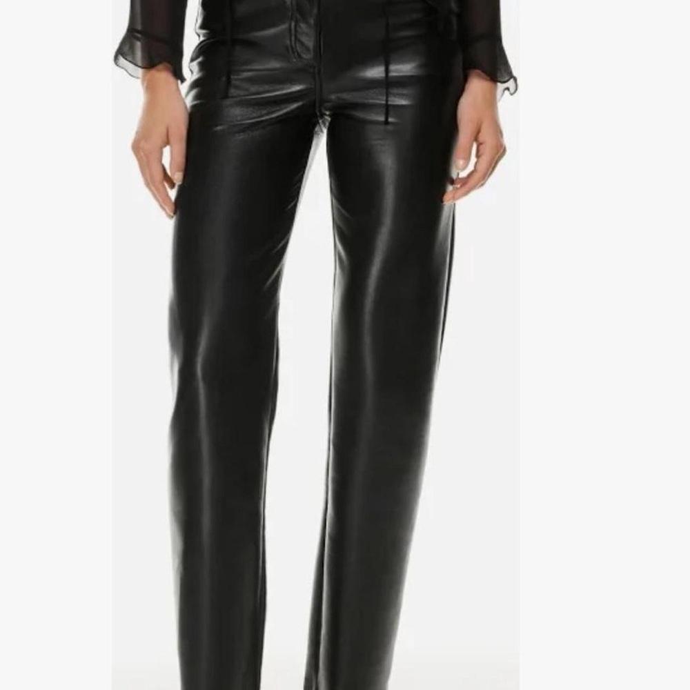 Aritzia Black leather pants